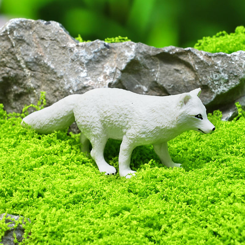 Hot New Cross-border Simulation PVC Animals Assembly Red Fox White Fox Toy Early Education Cognition High Quality Animal Toys