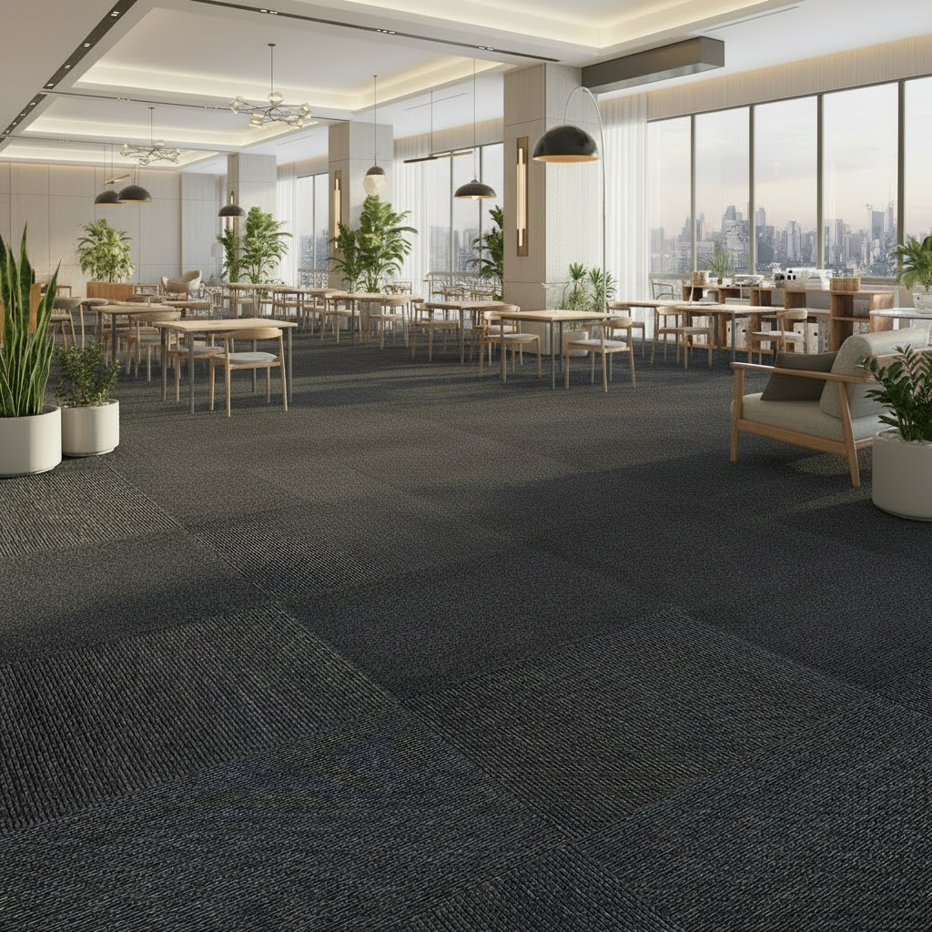Anti Bacterial Carpet Tiles School Classroom PP Carpet Tiles Hygienic Stain Resistant Non Slip Floor Tiles for Educational Area
