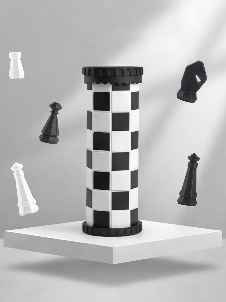 Wooden Chessboard Game Portable Storage Box Educational International Board Game Interactive Toy