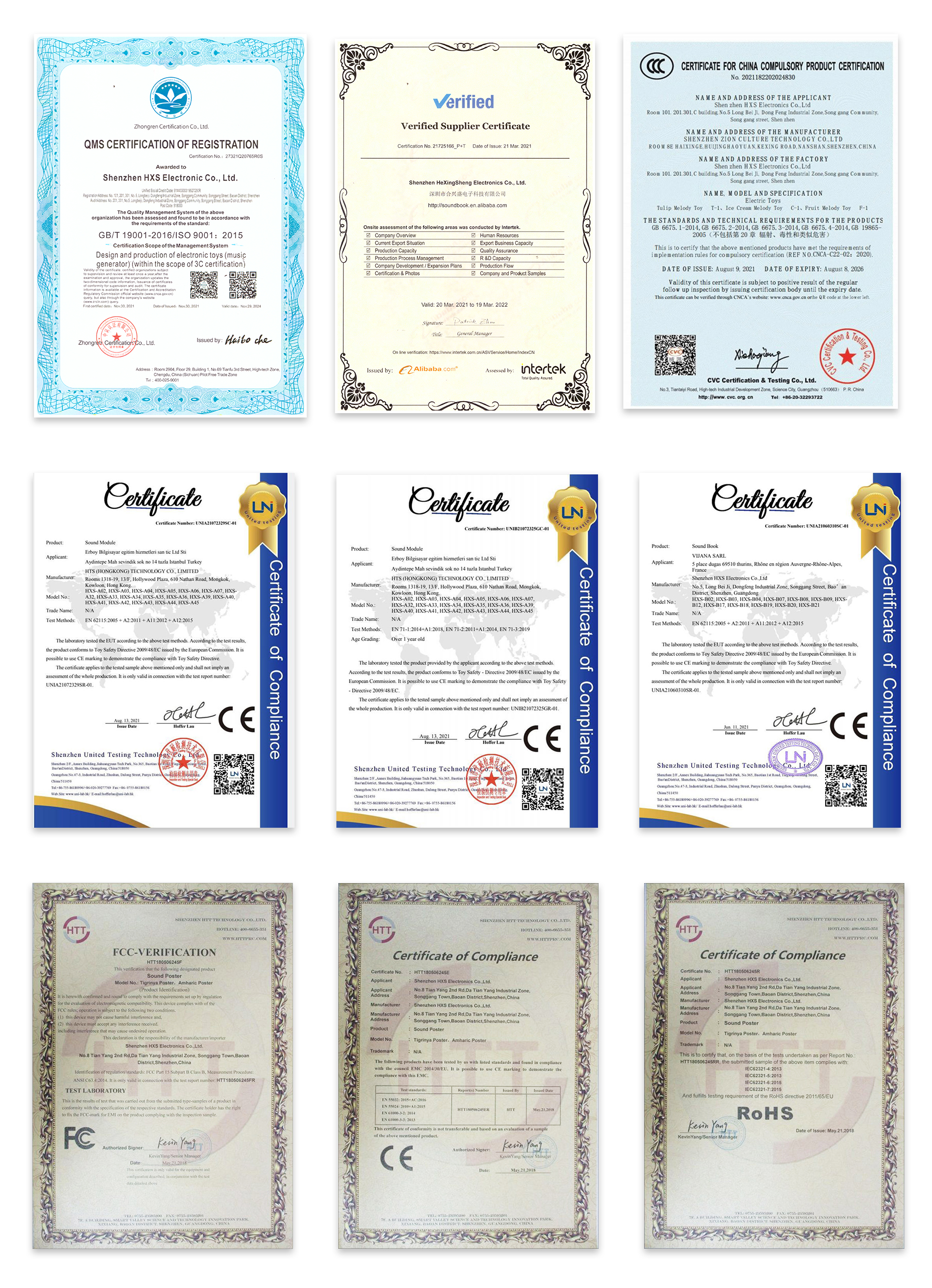 Certifications