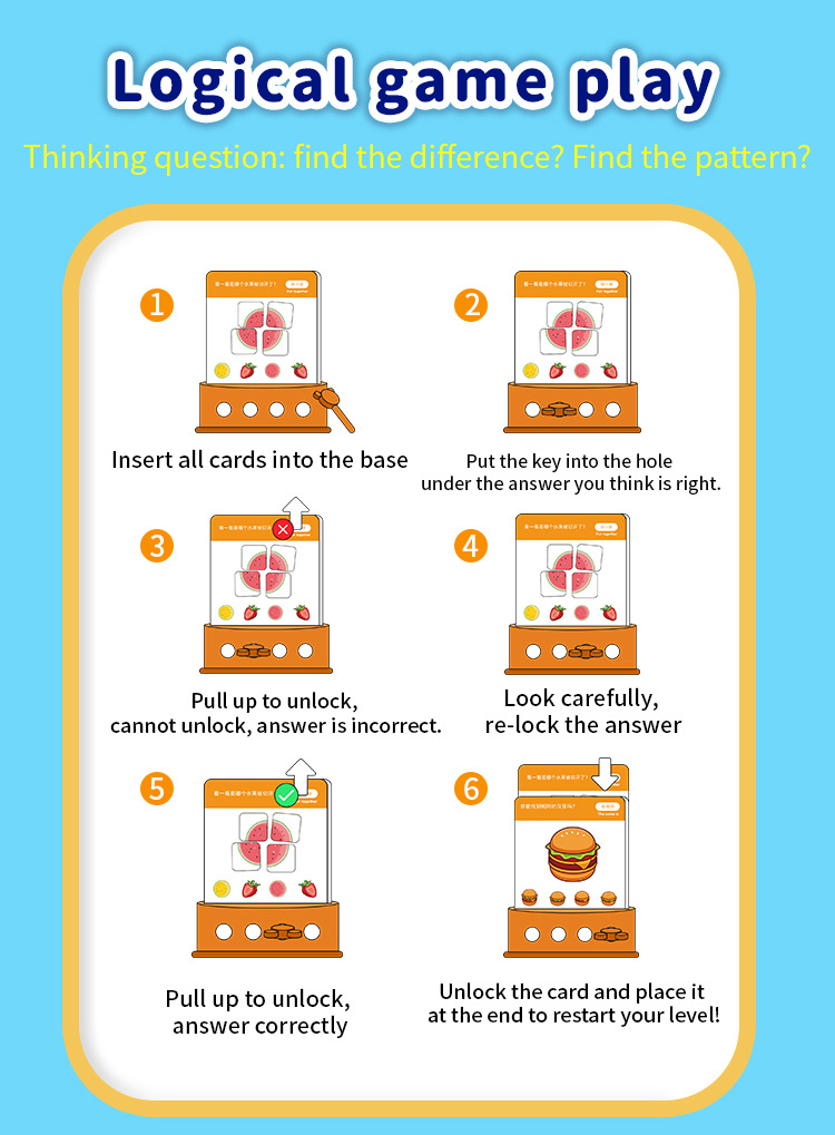 Montessori Toys Logic Key Puzzle Detail 9
