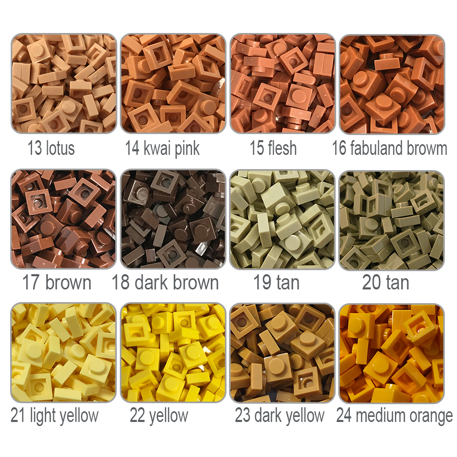 100g About 560pcs Building Blocks 3024 Plate 1x1 Plastic MOC Bricks Parts Pixel Art DIY, Mosaic Art DIY, Compatible with LEG