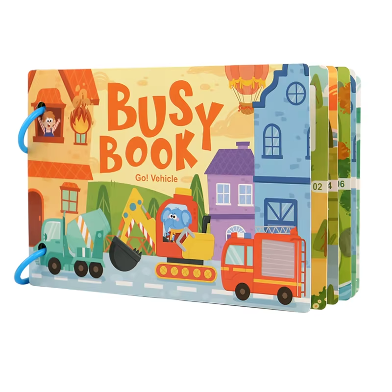 Montessori Educational Toy Preschool Kindergarten Learning Animal Quiet Busy Book with Sticker Activities for Kids Picture Books