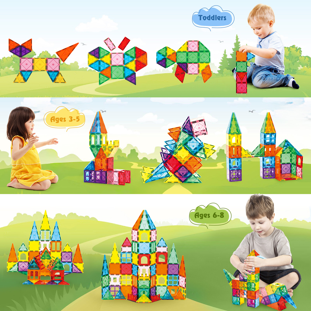 2024 Magnetic Building Blocks Set Learning Educational Preschool Educational Construction Toys for Kids Toddlers Children