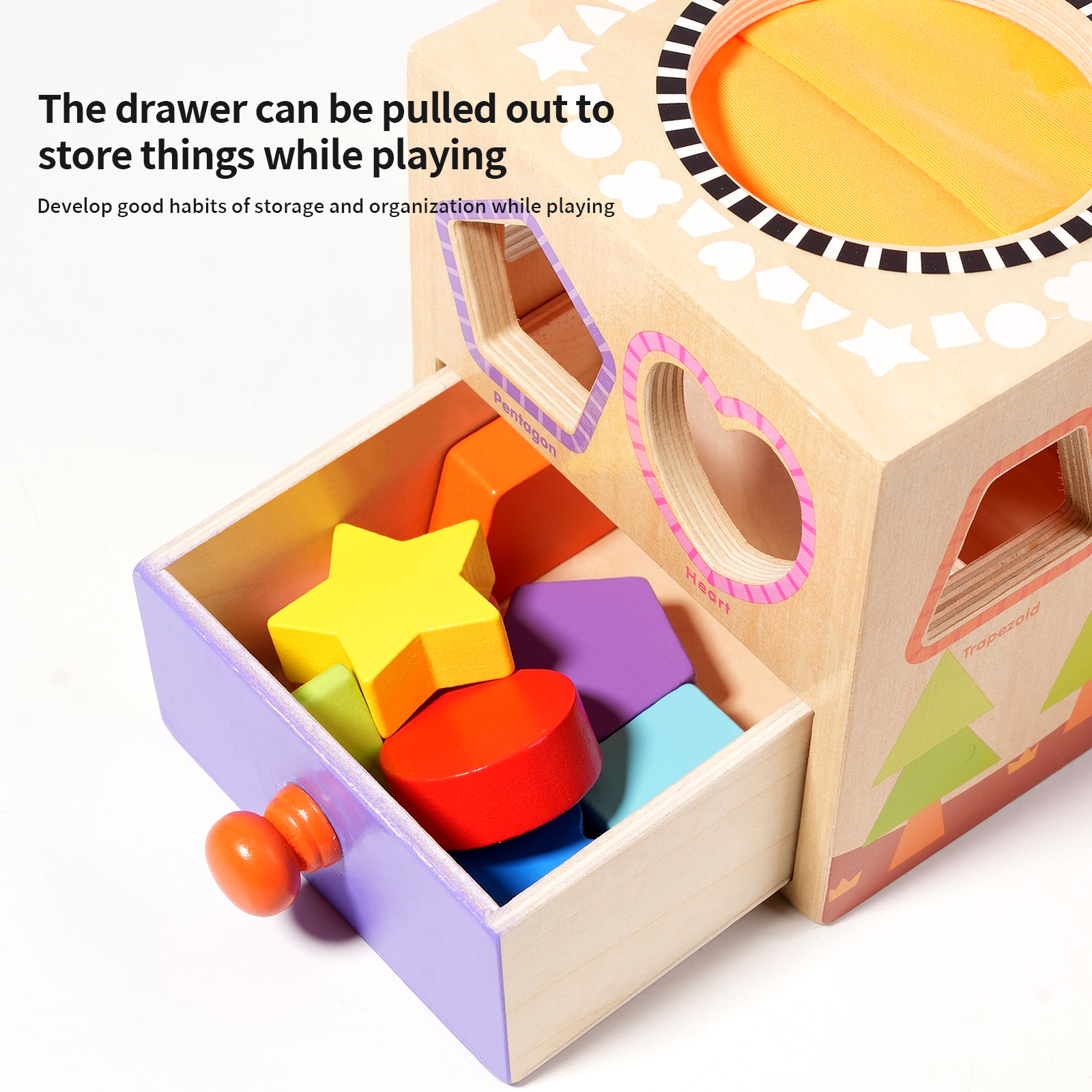 Children's Wooden Shape-matching Touch Box Early Education and Intelligence Toy