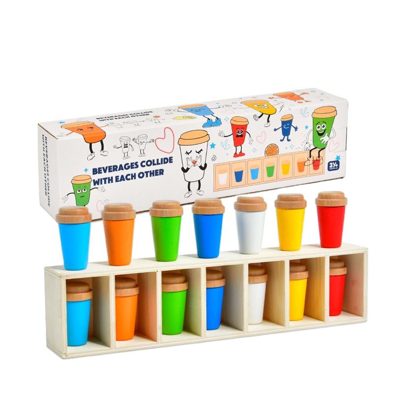 Children Early Education Memory Game Color Matching Cognitive Toy Family Interactive Desk Game Kids Educational Wooden Toys