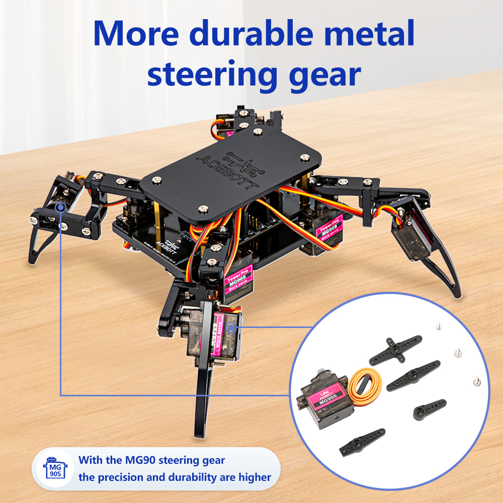 Smart DIY Spider Robot Set Kids Children Adults Starter Coding Stem Educational Learning Toys Starter Robotics Kits for Arduino