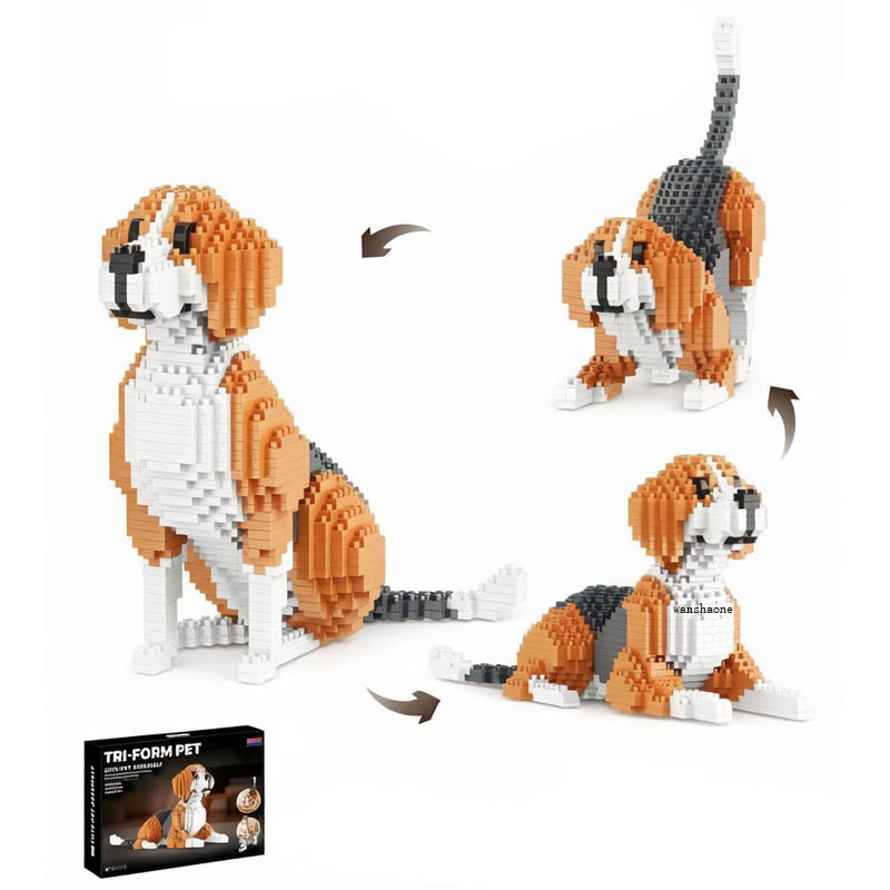 Balody Building Blocks Tri - Form Pet Dog Assemble Creative Building Set with Multiple Shapes for Kids