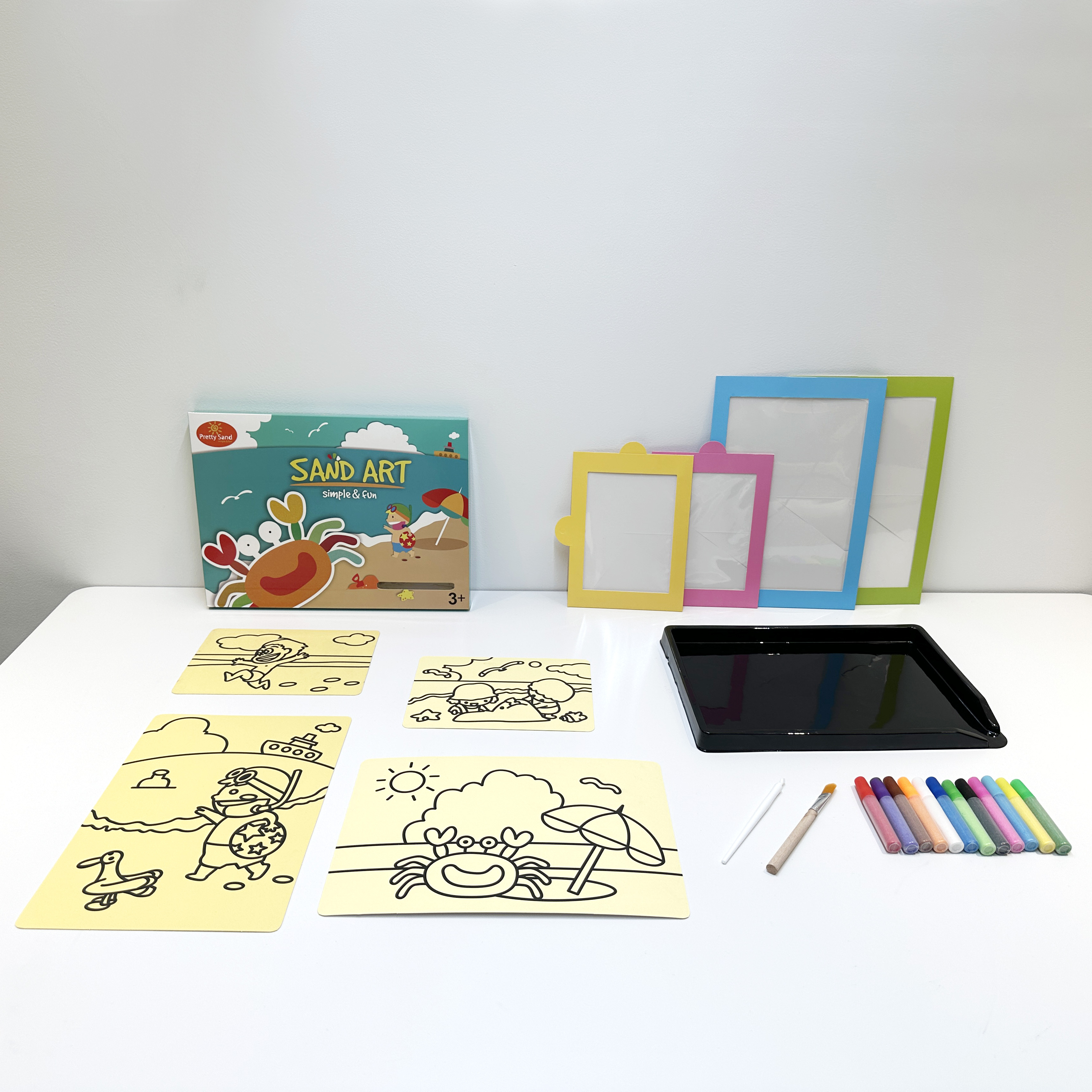 Children Early Educational Learning Creative Toy DIY Crafts Art Drawing Cards Pictures Kits Animals Sand Painting for Kids