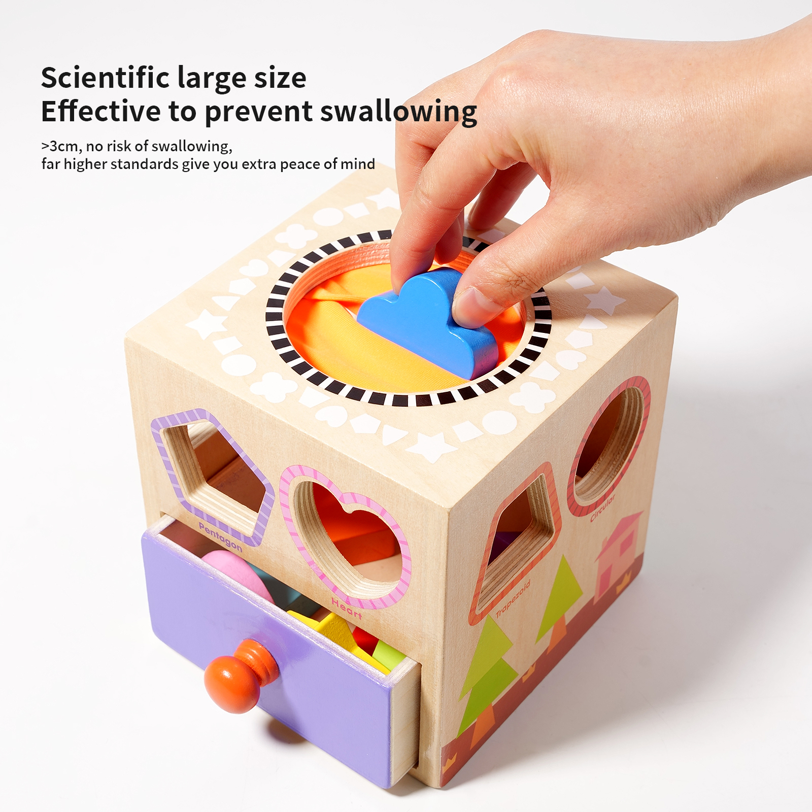 Children's Wooden Shape-matching Touch Box Early Education and Intelligence Toy