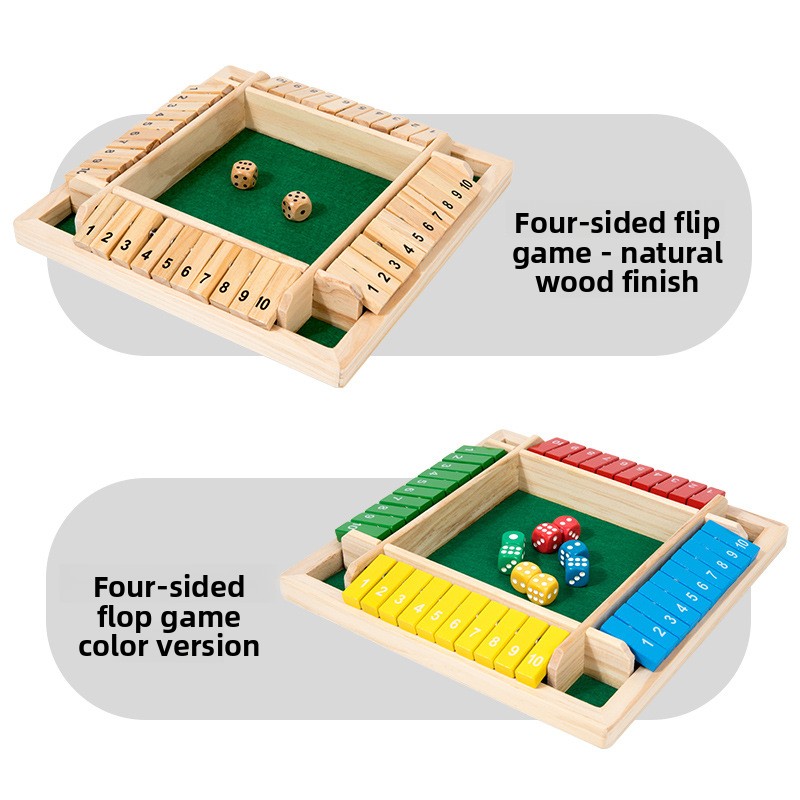 In Stock Hot Wooden Family Educational Board Game Shut the Box for Children with Custom Logo-Educational Toys