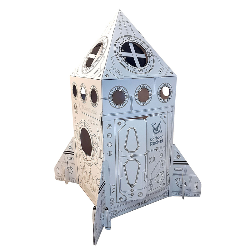 Educational 3D Puzzle DIY Early Childhood Painting Toy Paper Rocket Art Hand-Drawing Graffiti