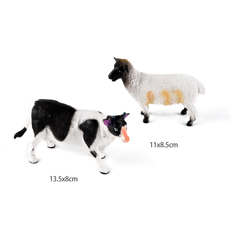 Pvc Customized Color Sheep Figurines Realistic Farm Animal Kids Educational Toys Plastic Crafts Sheep Figures Set for Kids