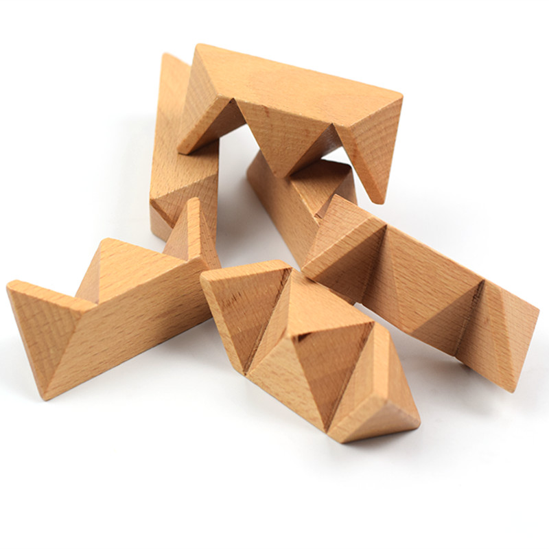 Adults Games Gifts Wooden Star Cube Puzzle Game Brain Teasers of the Logic Solutions IQ Games