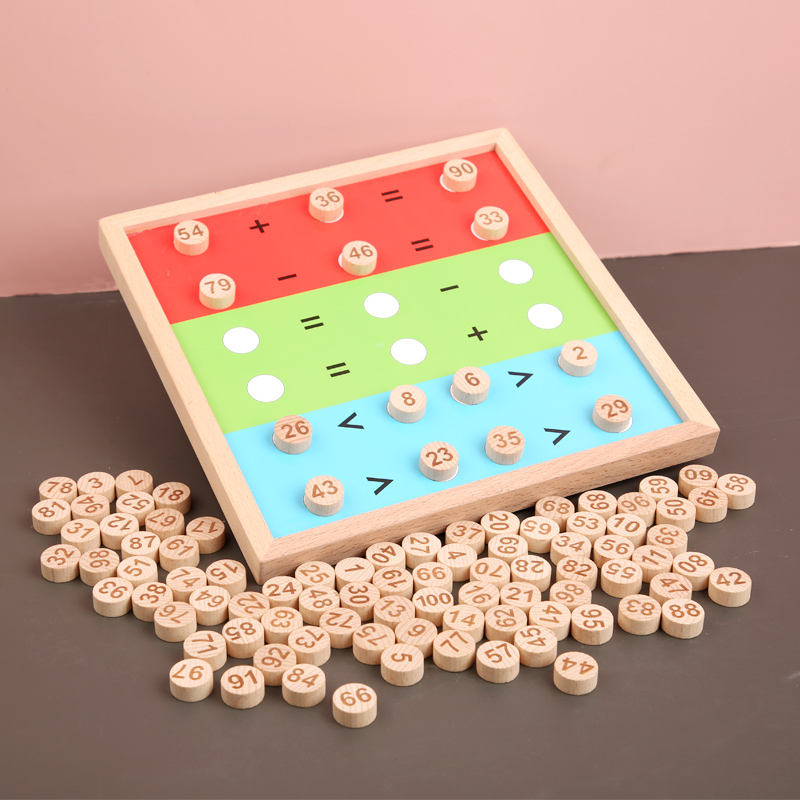 Children's Wooden Sudoku Chess Board Digital Maze Logical Thinking Educational Puzzle Toy Set for Adults Kids in Math Subject