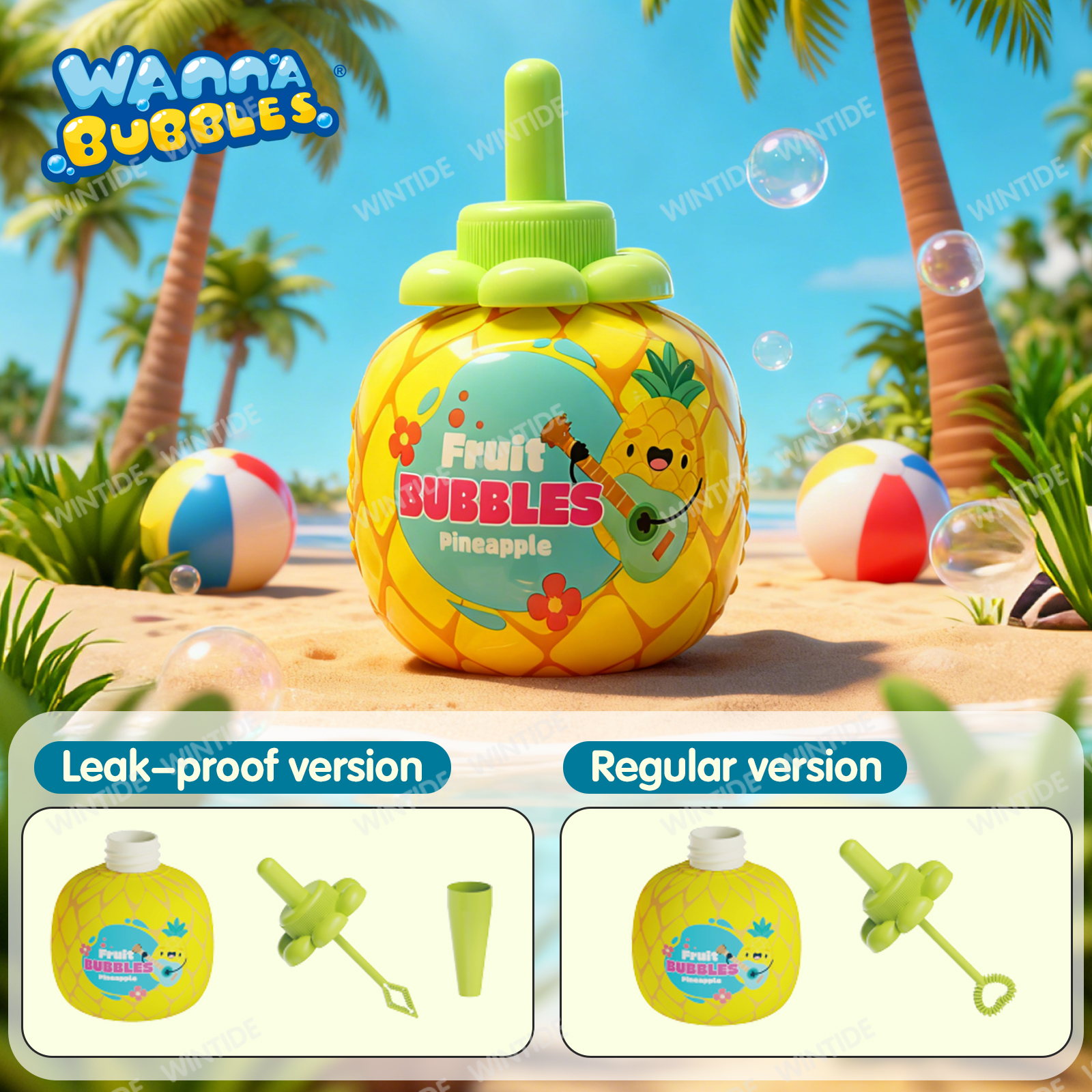 WANNNA BUBBLES Portable Fruit-Themed Bubble Wand Toys Outdoor Bubble Stick Bubble Wand Toys