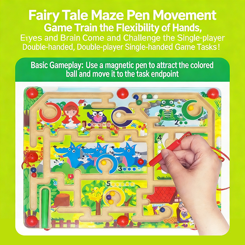 Early Learning Magnetic Maze Toys Montessori Educational Intellectual Development Activity Toys for Kids