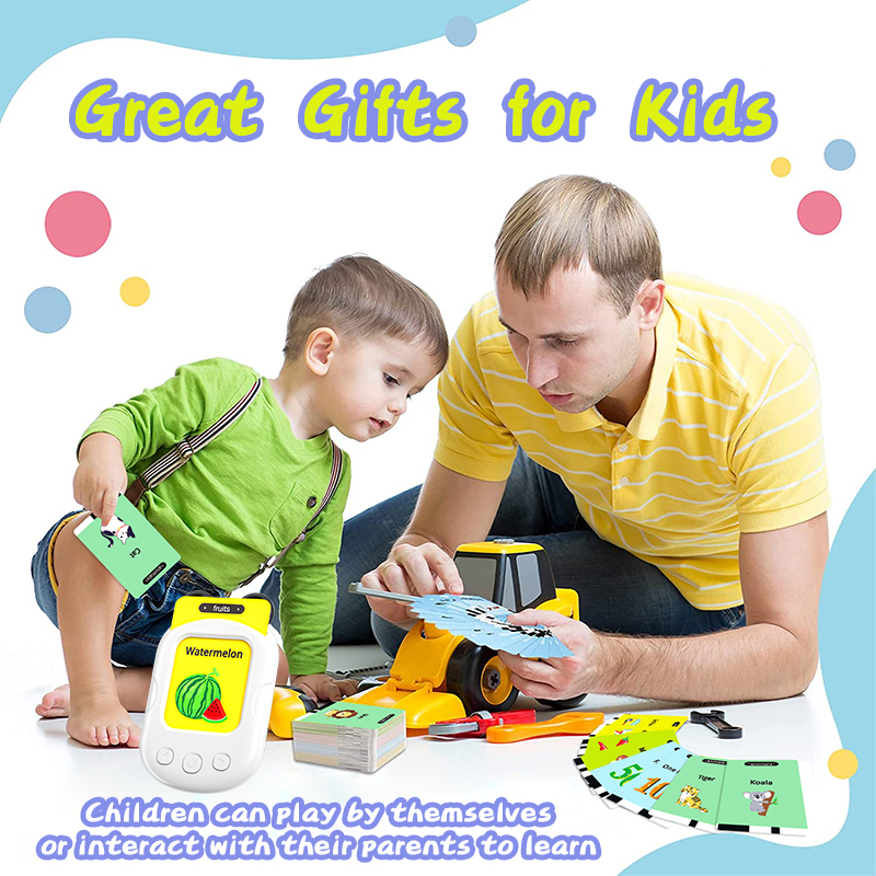 Toddler Educational Flash Card Device Early Learning Cognitive Machine With Sight Words Talking Language Reader Montessori Toy
