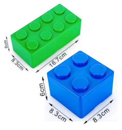 DELO TOYS ( 4 Colors 2 DESIGNS ) Building Blocks Bricks PLASTIC PP Storage Box Toys Collection Stationery Pencil case (DE00057)