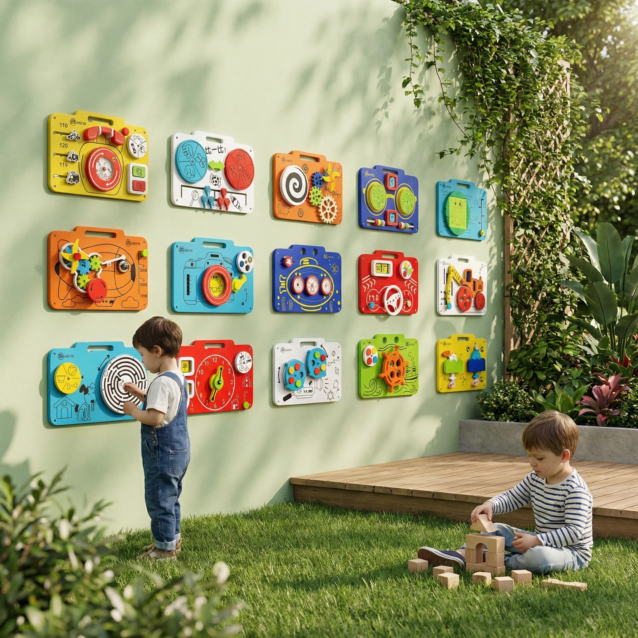 Interactive Safety Educational Wall Toy-Kids Emergency Number &amp; Outdoor Learning PE Material Ages 2-13