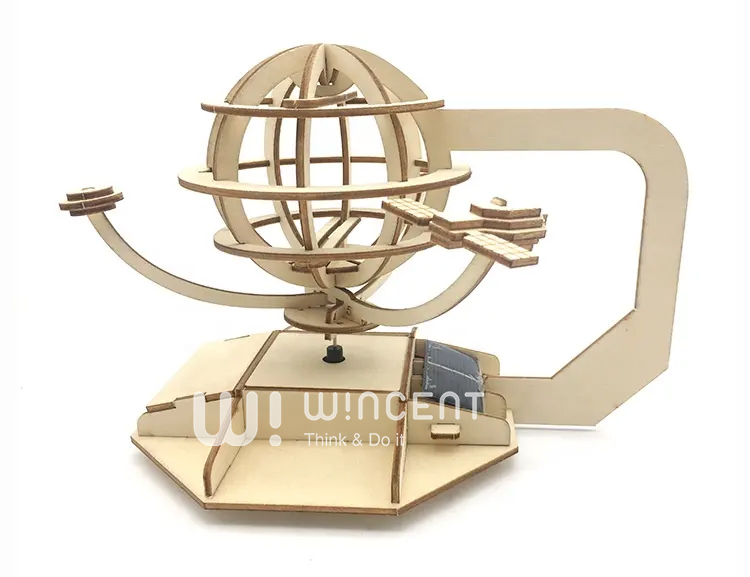 STEM Educational Kit Building Science Experiment Toy Shaking Fan Solar-Powered Helicopter DIY Wooden Gift for Boys Girls