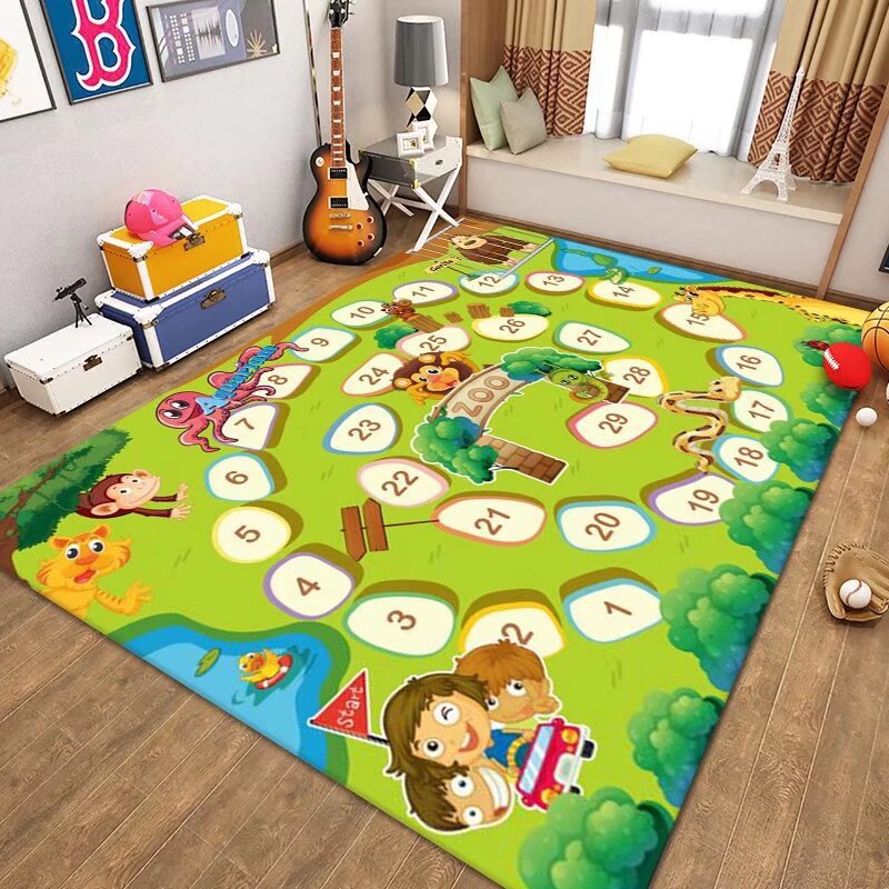 Cross-Border Children's Traffic Map Game Floor Mat Parking Lot House Play Road Early Education Eco Friendly Polyester
