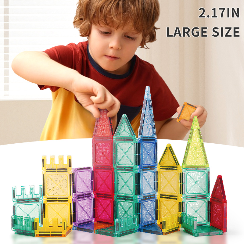 Best Selling 110 PCS 3D Colorful Plastic Magnetic Building Blocks For Early Education Children's Toy Sets