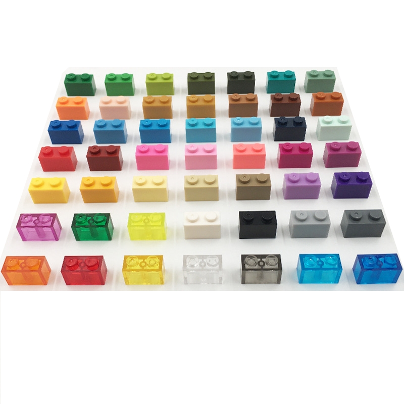 MOC Bricks 3004 1KG 1x2 Dots High Brick Plastic Multi-Color Small Particle MOC Compatible Building Block Set Model Toy for Boys