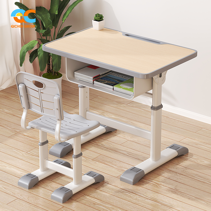 Wholesale Price Study Desk with Chair and Book Storage Kids Learning Table and Chair Complete Kids Table and Kids Chairs Set