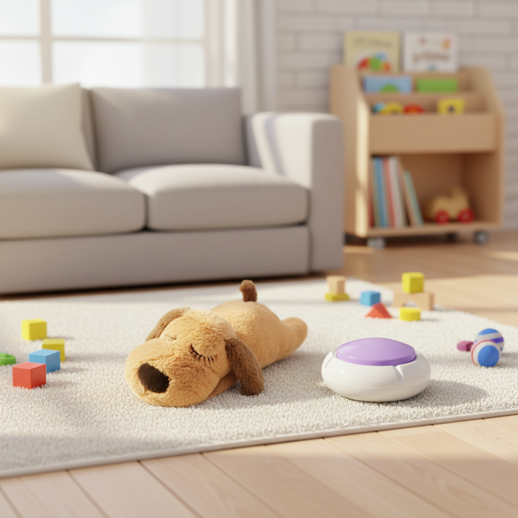 Novelty Plush Vibration Heartbeat Simulator Pet Toy Furry Friends Calming Baby Box Movement Sound Effects Gift For Novelty Gifts