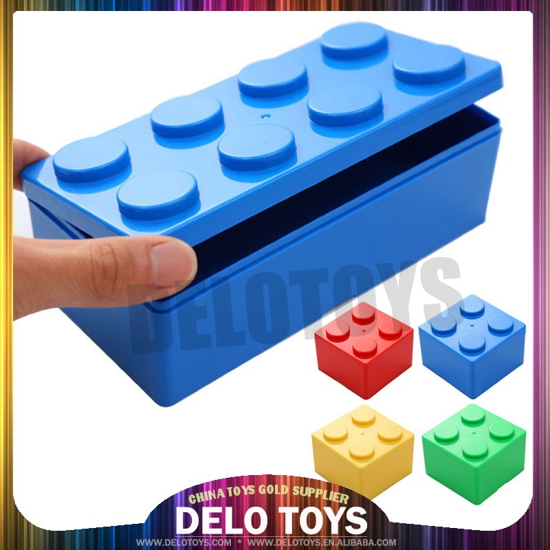DELO TOYS ( 4 Colors 2 DESIGNS ) Building Blocks Bricks PLASTIC PP Storage Box Toys Collection Stationery Pencil case (DE00057)