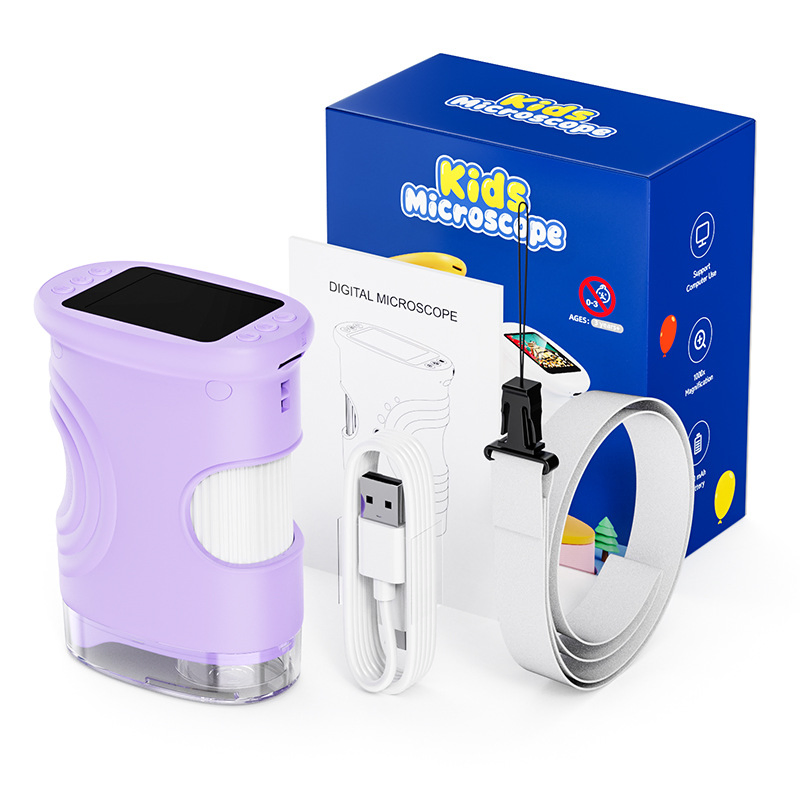 Stem Toys Birthday Gifts 1000X Handheld Digital Microscope for Girls Boys Child