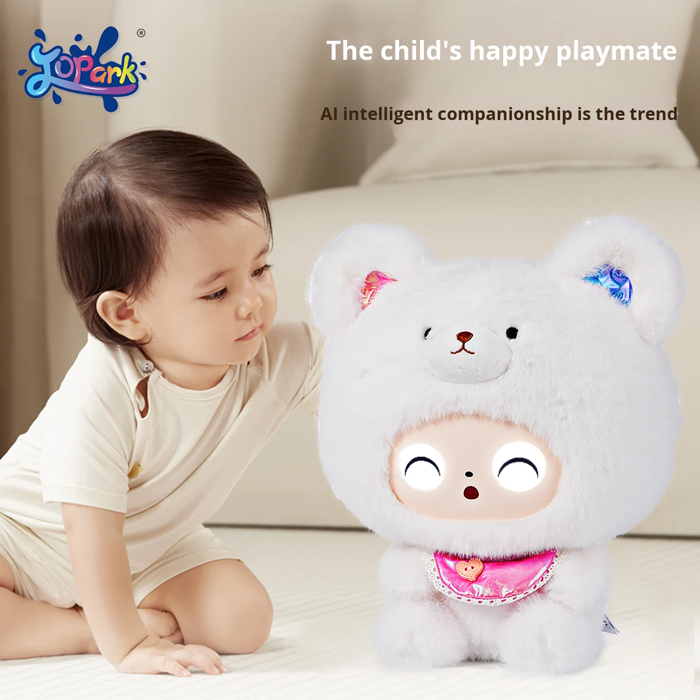 Jopark Early Education Smart Cross-border Conversation Sitting Cute Plush Doll Companion Interactive Toy Birthday Gift
