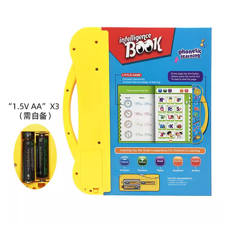 2022 Kids Intelligence Book English Letters Words Learning Language E-book Toddlers Preschool Educational Toys