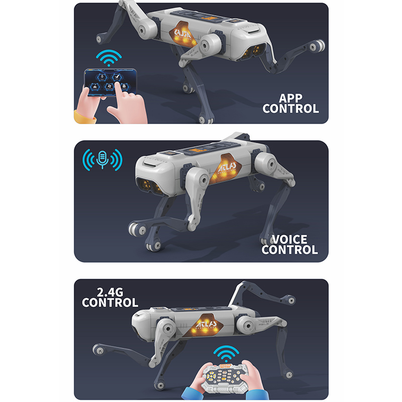 AiJH Ai RC Robot Dog-Educational Toy for Children APP Remote Control Robot Voice Control Singing Dancing Intelligent RC Dog Toys