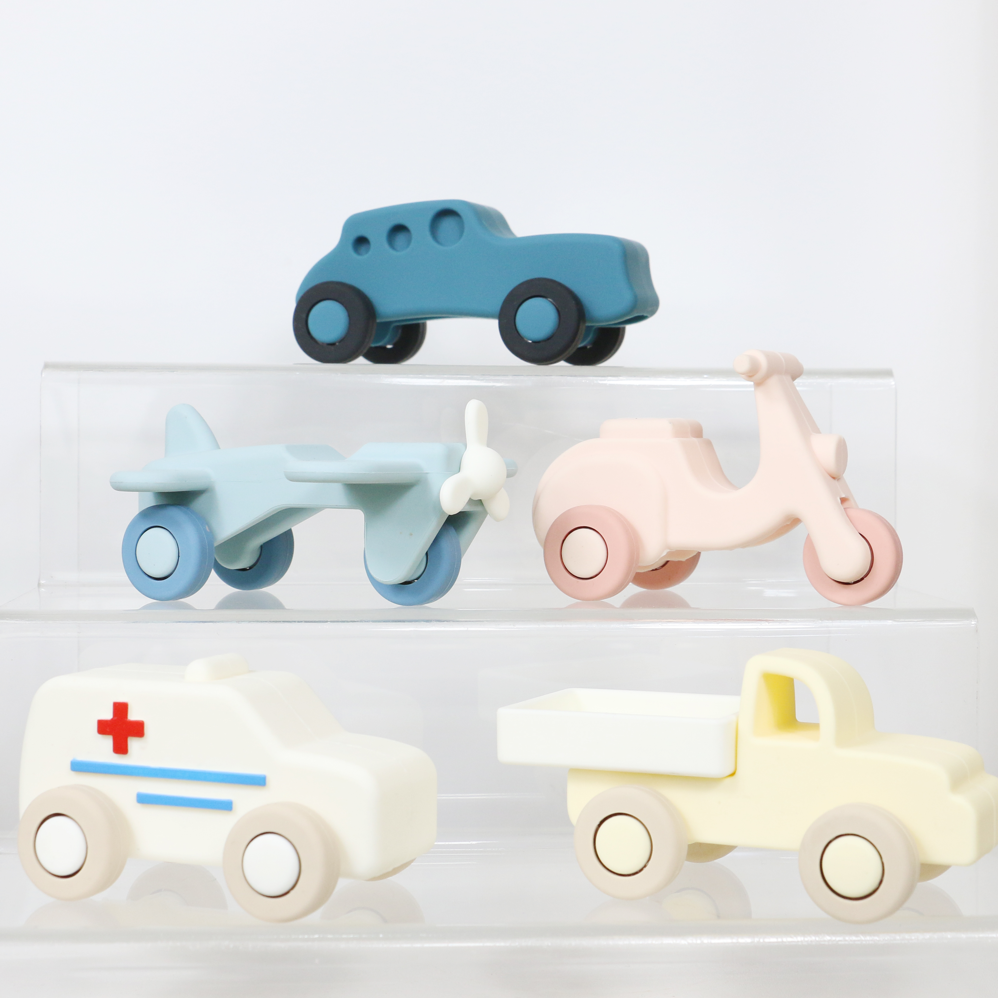 Factory Wholesale Silicone Baby Kid Car Toys Baby Montessori Toy Car For Toddlers Organic Teething