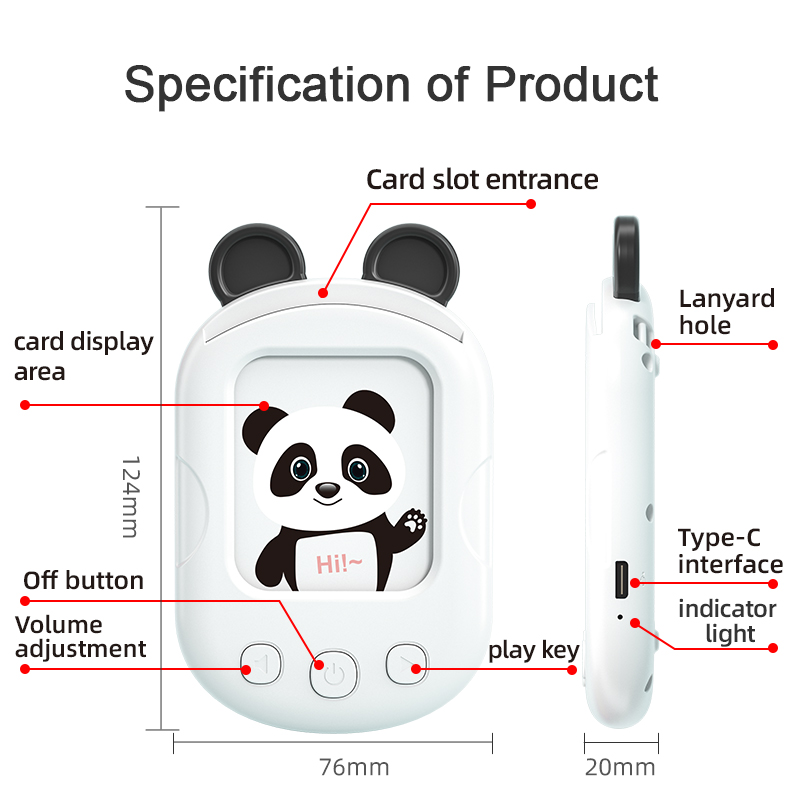 Toddler Educational Flash Card Device Early Learning Cognitive Machine With Sight Words Talking Language Reader Montessori Toy