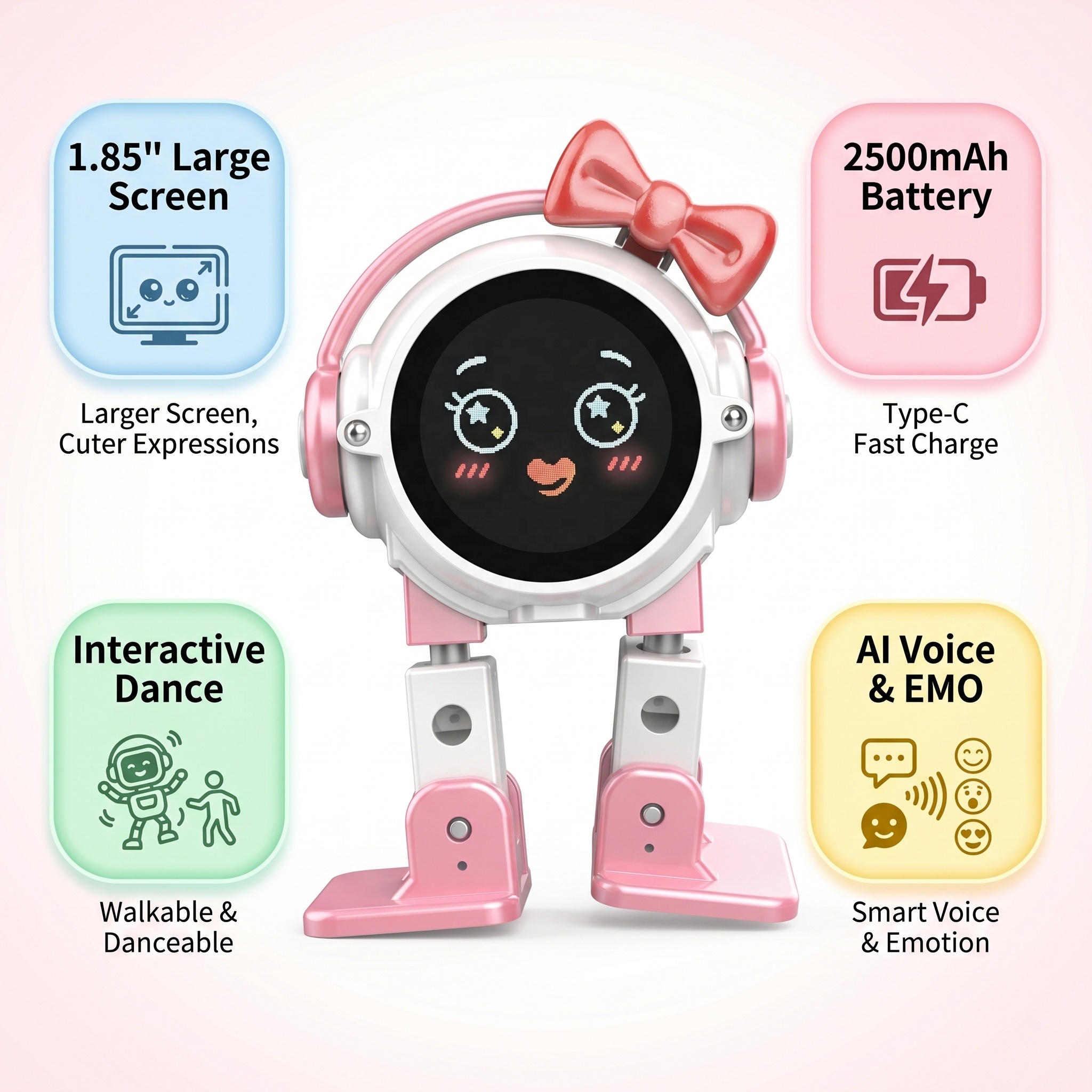 AiJH AI Smart Robot Interactive Speech Recognition with Programmable STEM Education Wholesale Intelligent Learning Robot Toy