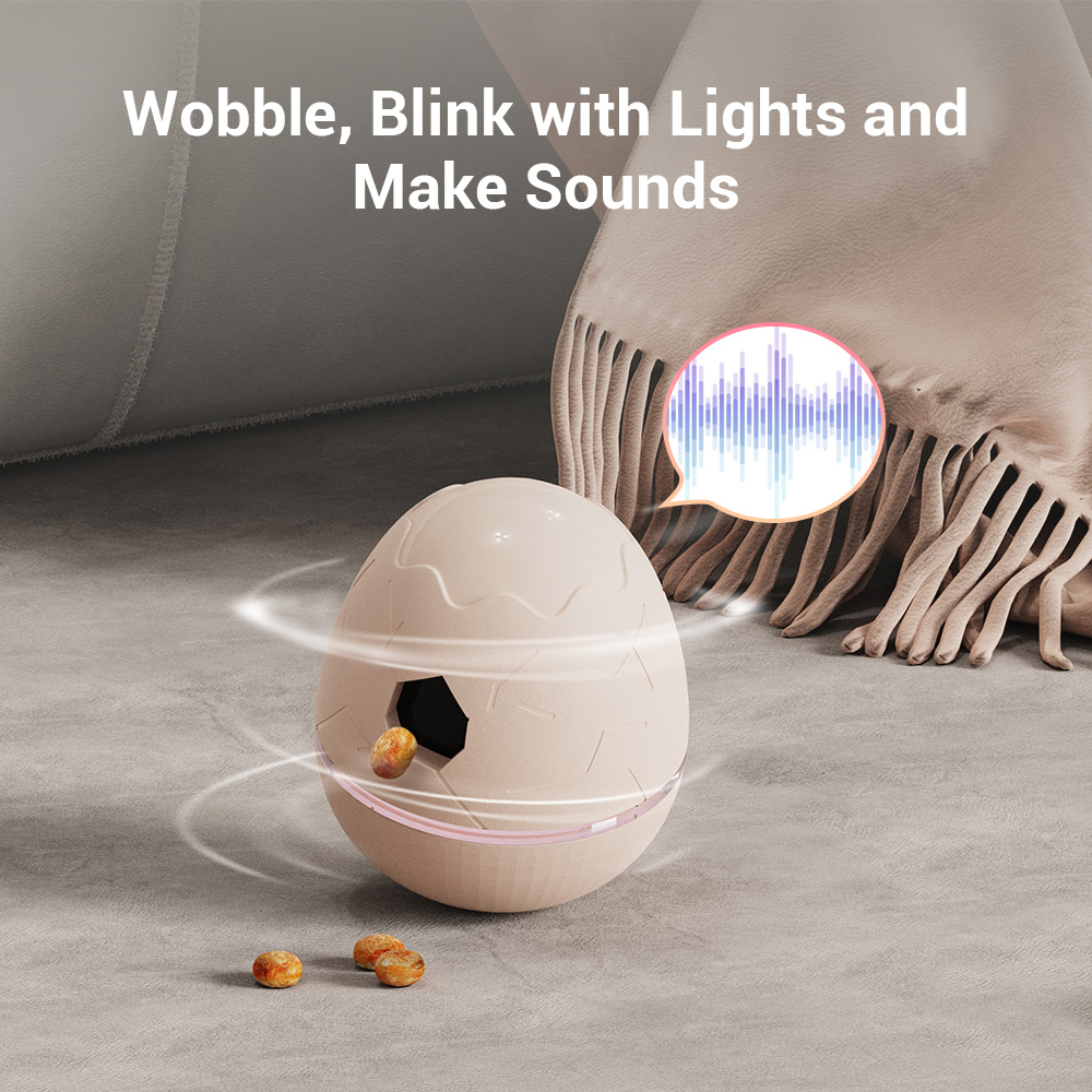 Cheerble Wicked Egg 100% Automatic Smart Treat Dispensing Toy Multiple Interaction Modes Eco-Friendly Modern Fashion