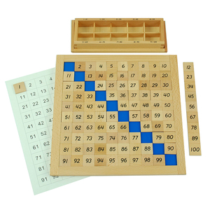 MA018 Hundred Board Montessori Math Kids Wooden Educational Children Toy Mathematics Montessori