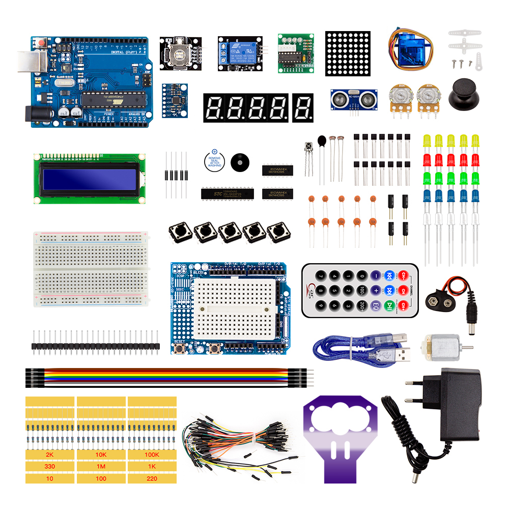 Robotlinking Electronics Complete Robot Kit Learning Starter Kit Stepper Motor RFID Kit for Arduino uno r3