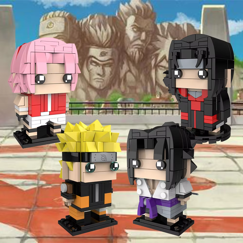 Hot-selling Anime Figures Brick Head Moc Brick Building Block Sets Mini Figures Custom DIY Anime Toy Gift for Kids