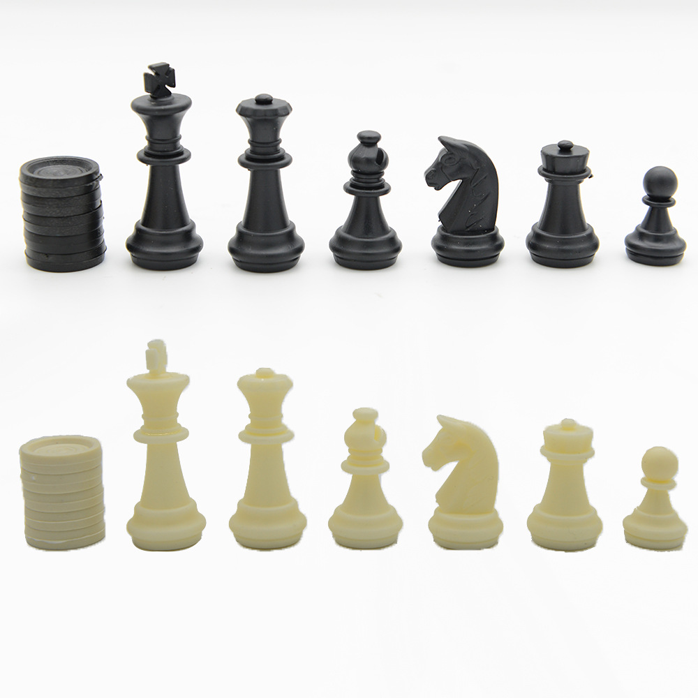 Hot Sale Magnetic Chess Set 9 Inch Folding 3 In 1 Chess Games , Backgammon , Western Chess Wooden Chessboard 24*24cm Can Be OEM