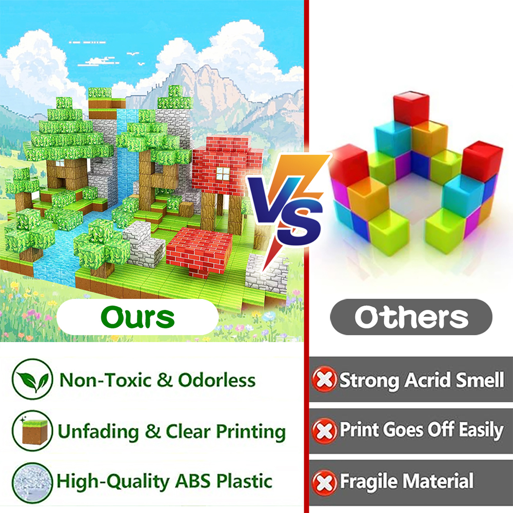 Magnetic Plastic Building Blocks STEM Educational Toys for Kids Montessori Sensory Toys Custom LOGO &amp; Bulk Wholesale