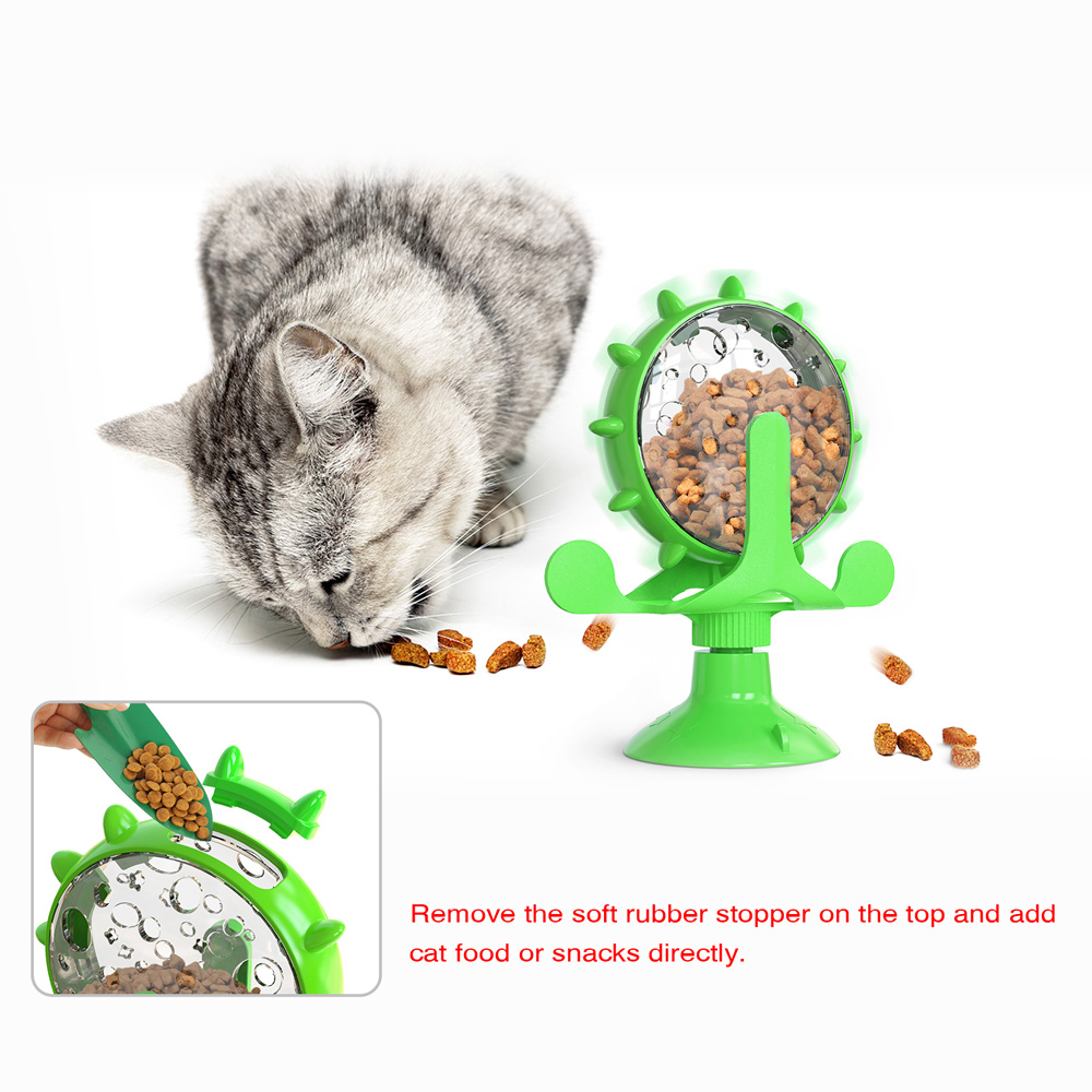 Cat Slow Feeder Windmill Dog Toys Cup Dog Treat Toy Cat Puzzle Feeder Interactive Dog Toys
