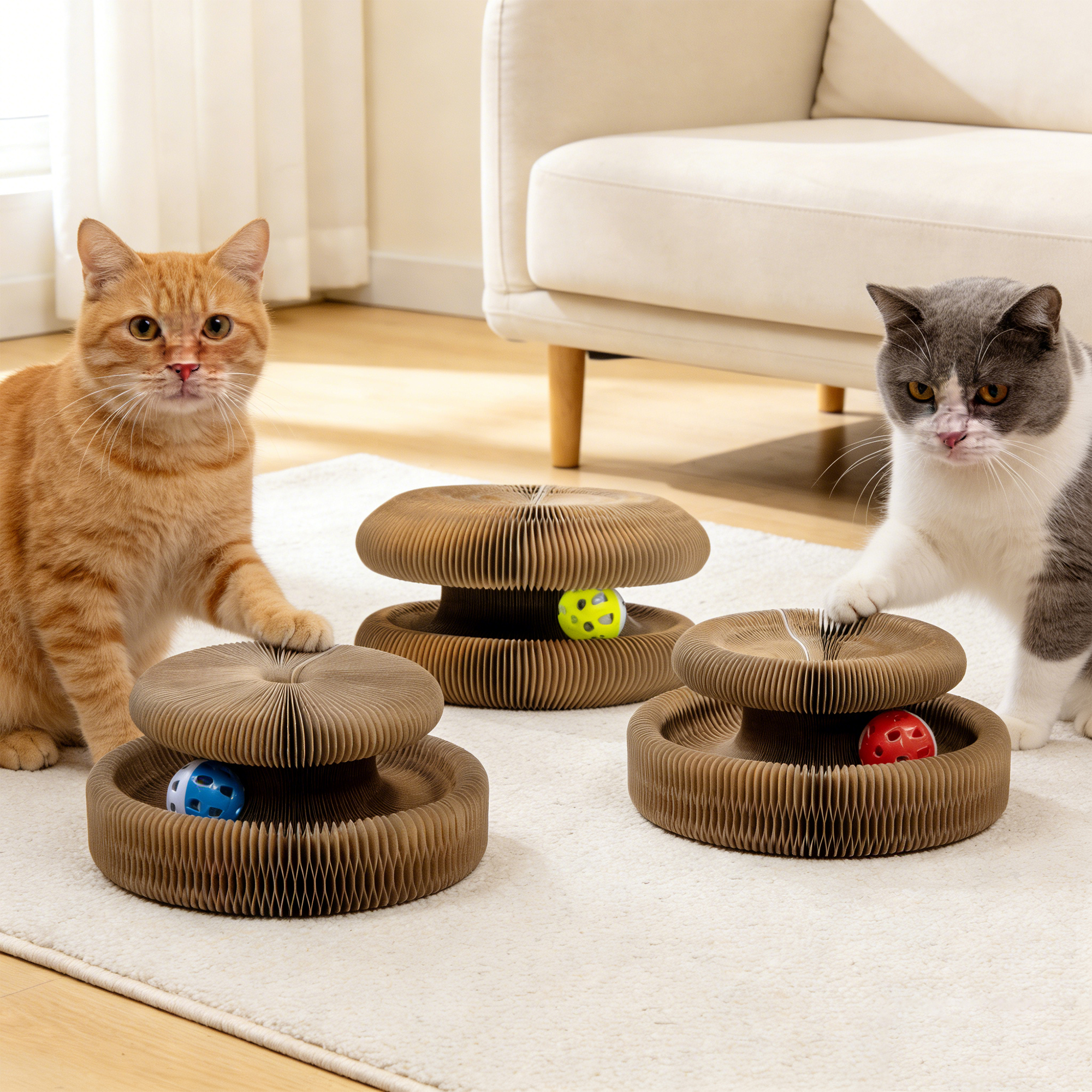 Magic Organ Cat Scratcher Board Cat Ball Adventure The Ultimate Interactive Mental Physical Exercise For Indoor Cats Toy