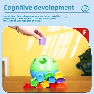 Funtime Montessori Education Factory Children's Puzzle Blocks ABS Plastic Sensory Color Classification Preschool Geometry Toys