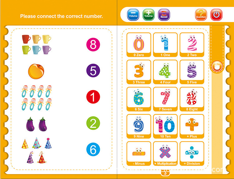 2022 Kids Intelligence Book English Letters Words Learning Language E-book Toddlers Preschool Educational Toys