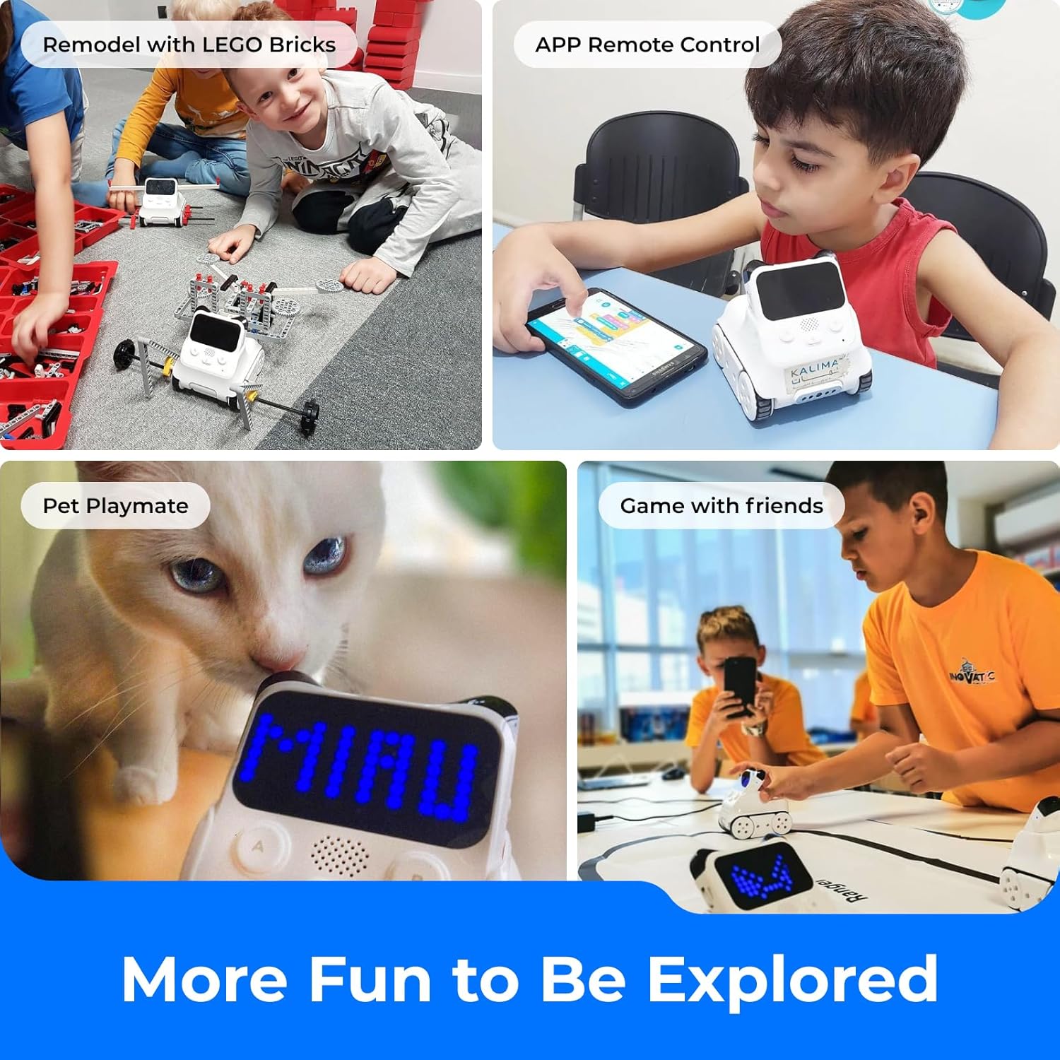 Makeblock Codey Rocky Interactive Emo Robot Coding for Kids STEM Toys Support Scratch Python Programming Smart Robotics for Kids