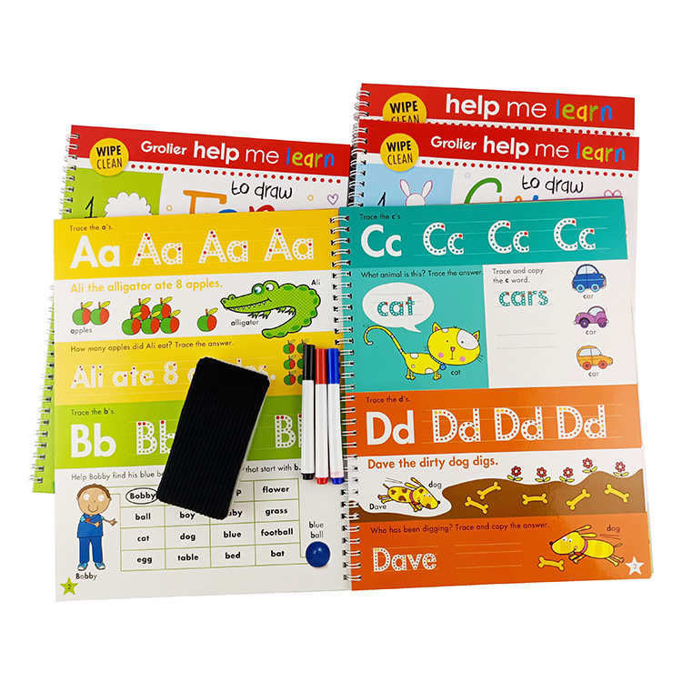 Custom Children Letter ABC Learn To Write Practice Learning Wipe And Clean Books